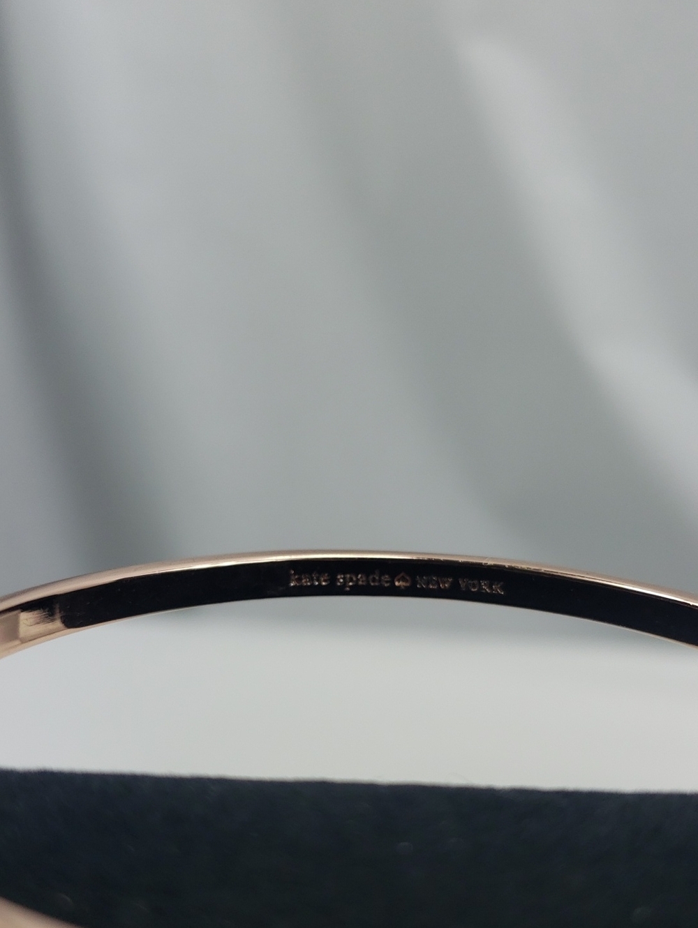 Kate Spade Rose Gold Bow Hinged Bangle Bracelet - Picture 2 of 4